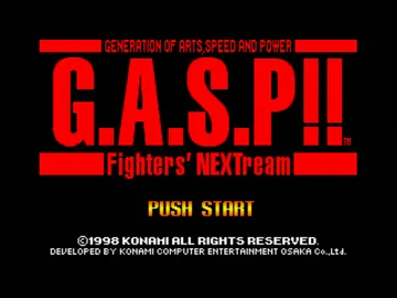 G.A.S.P!! Fighters' NEXTream (Japan) screen shot title